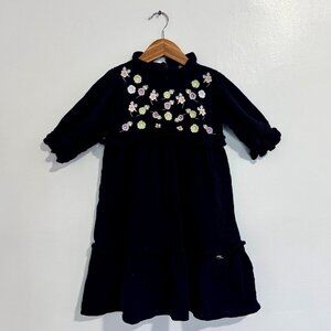 Cherry Crumble Black Floral Dress
